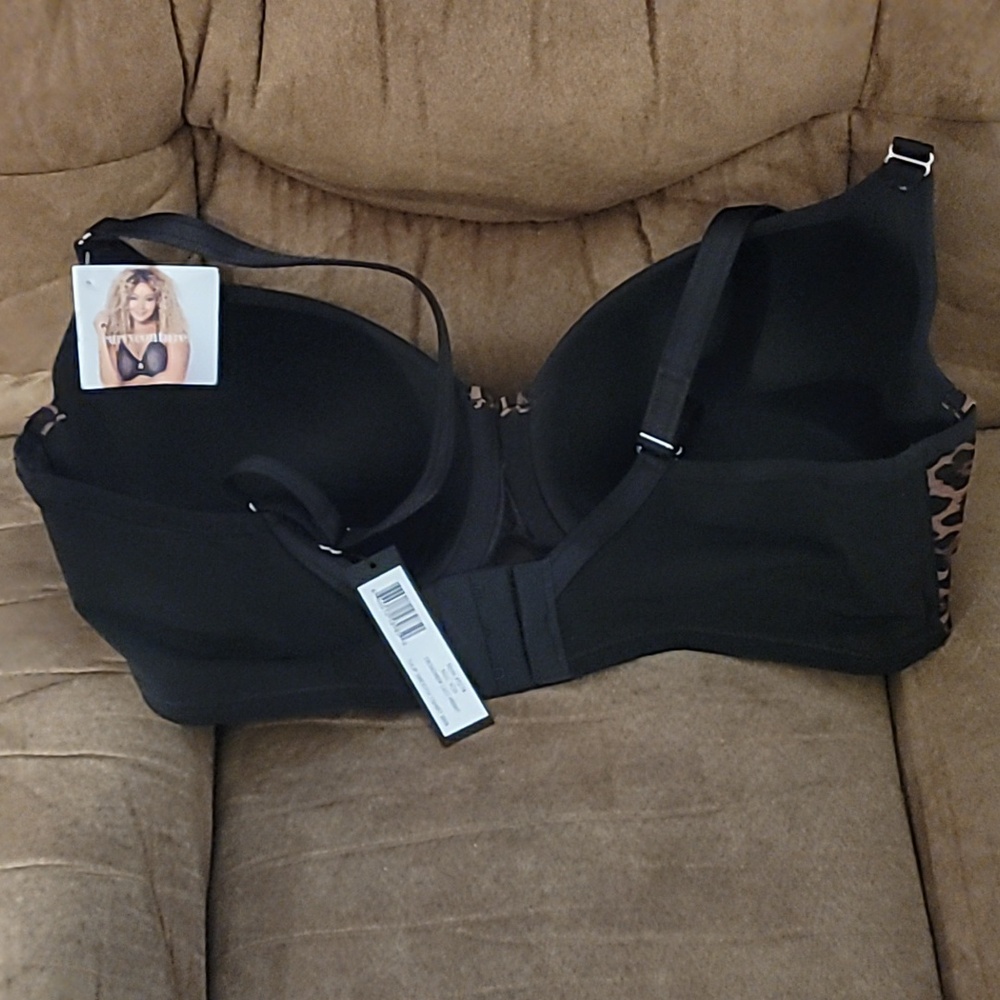 Curvy Couture 40D Leopard Tulip Smooth T-shirt Bra - Picture 4 of 9